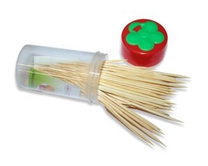 Зубочистки бамбукові двосторонні Ромашка 1 коробочка/120шт