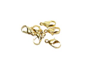 Великі карабіни різних кольорів 1.5х0.8см/50шт: Золотий