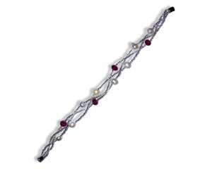 Браслет з перламутровим перлами Ø7мм/18см: Коричневий