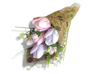 Мыло сувенирное ароматизированное "Букет тюльпанов" 7шт по 30-35г