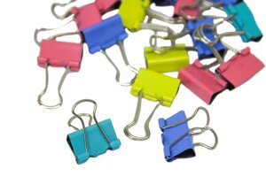 Зажими/Біндери канцелярські кольорові 1.5см/60шт