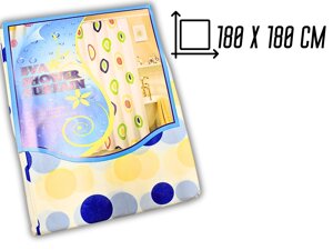 Занавіска/шторка для душу потовщена 180х180см: Кола великі