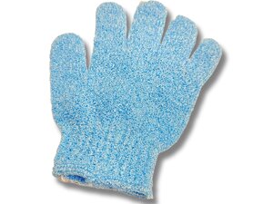 Мочалка-рукавичка банна 5 пальців Асорті: Голубий