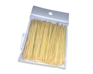 Бамбукові зубочистки двосторонні в пакеті 100шт