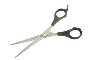 Перукарські ножиці з пластиковою ручкою 16см