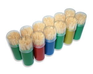 Зубочистки бамбукові двосторонні 12 коробочок/700шт