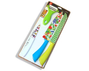 Ножі кухонні з овочерізкою набір 4 предмети