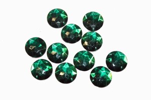 Камені пришивні Кружок великий 22мм/20шт: Зелений