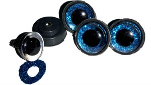 Глазки для іграшок блискучі з кріпленням 10шт/14мм: Синій