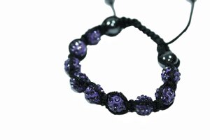 Браслет Шамбала намистини Ø10мм: Фіолетовий
