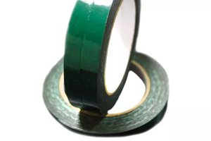 Зелена клейка стрічка на піні дві -12 мм/5м