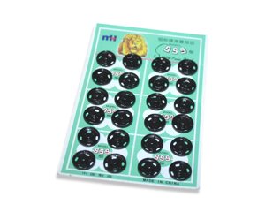 Кнопки пришивні металеві №3/20шт/13мм: Чорний