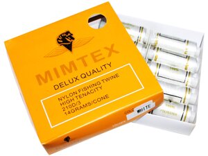 Нитки для бісеру Mimitex білі 210D упаковка 10шт