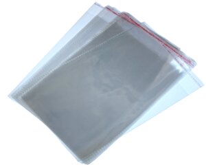 Пакети фасувальні поліетиленові з клейкою стрічкою 20х31см без отвору/0.3мм/20шт