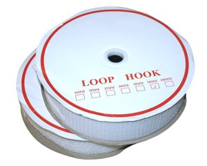 Білий липучка 5см/25м