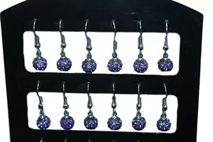 Сережки зі стразами Shambala 2pcs/7mm