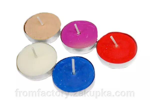 Свечи плавающие (цветные, ассорти) 10шт/3.5 см диаметр ##от компании## Торговая Марка "FromFactory" - ##фото## 1