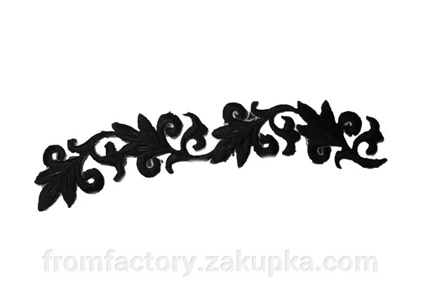 Застосування для одягу Чорна лоза на термо -підказці 21x3.5см від компанії Торгова Марка "FromFactory" - фото 1