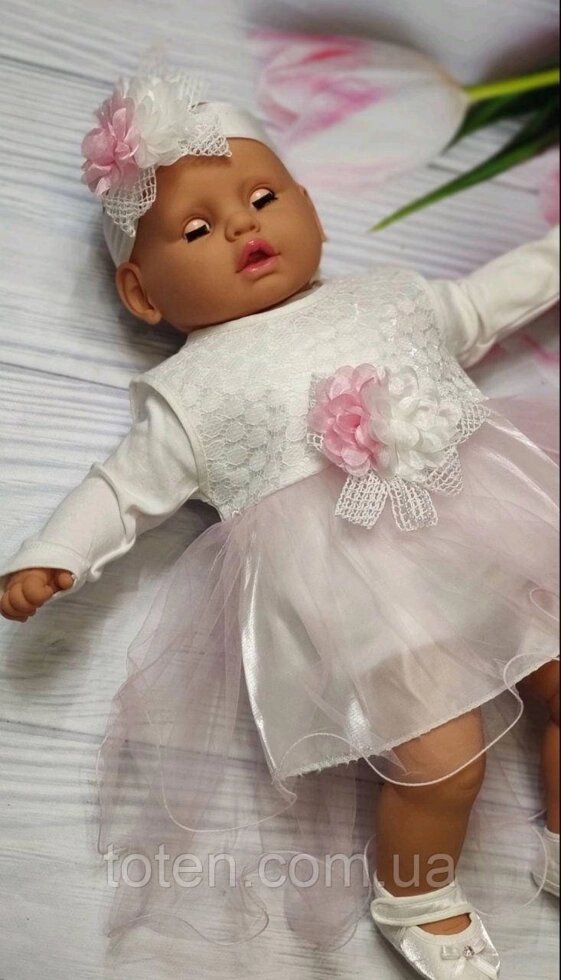 Красива і ошатна сукня для маленької дівчинки пудра від компанії Інтернет - Магазин "Дітки - Цукерки" - фото 1