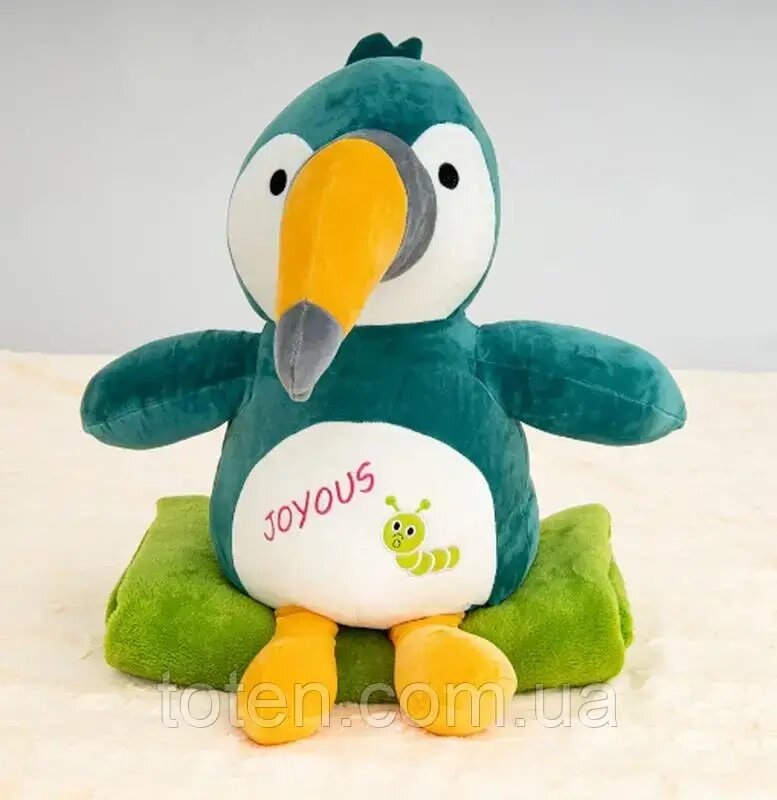 М'яка іграшка Тукан з зеленим пледом від компанії Інтернет - Магазин "Дітки - Цукерки" - фото 1