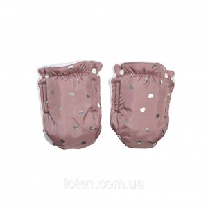 Рукавички для дитячого візка Voyage Серця/бежевий, бежевий/білий