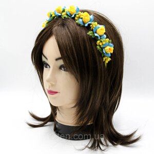 Український обруч-вінок на голову, Ободок для волосся жіночий, Обруч для волосся handmade