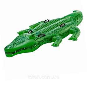 Дитячий надувний плотик для катання Intex 58562 «Крокодил», 203 х 114 см топ