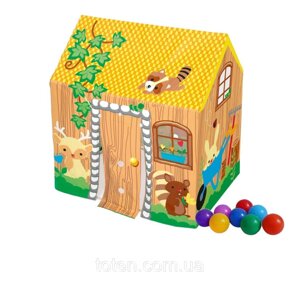 Дитячий ігровий будиночок Bestway 52007-1, 102 х 76 х 114 см, з кульками 10 шт топ