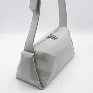 Стильна сумка сіра через плече, невелика нестардатна сумка з екошкіри, Красива сумка маленька топ
