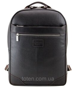 Рюкзак коричневий чоловічий/жіночий зі шкіри міський, рюкзак для ноутбука коричневий шкіряний формат А4 топ