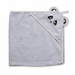Рушник махровий дитячий Панда 100x100 см, grey, сірий