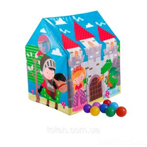 Дитячий ігровий будиночок Intex 45642-1 «Замок», 107 х 95 х 75 см, з кульками 10 шт топ