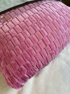 Супер ціна! Плед - покривало шарпей «КАМІНЧИК» 200х230 см Колір: Рожевий, Асортимент кольорів