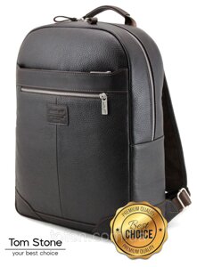Міський коричневий шкіряний рюкзак для ноутбука, чоловічий/жіночий рюкзак з органайзером коричневий з шкіри А4 топ