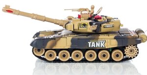 Бойовий танк Пісочний жовтий на радіоуправлінні. Вращ вежа, аккум, звук, світло 5523 9993 Т