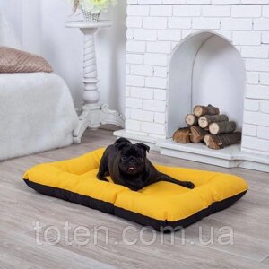 Лежанка для собаки Стайл жовта з чорним, 60 х 45 см