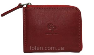Жіночий червоний гаманець Grande Pelle з натуральної шкіри, жіноче портмоне з монетниці, глянсове топ