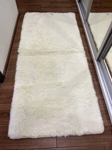 Килимок трава 90х200 см, килим для дому. Щільна підкладка Колір: Молочний