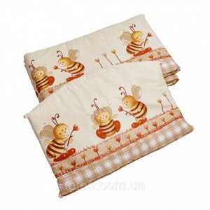 Бампер-захист у дитяче ліжечко, Бджілки, бежевий