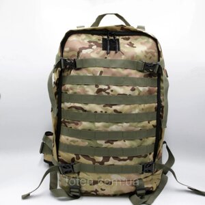 Рюкзак тактичний 40л мультикам/піксель армійський з кордури, рюкзак штурмовий для військових похідний ранець ЗСУ топ