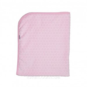 Плед дитячий велюр Dots 100х80 pink, рожевий