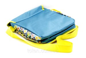 Дитяча сумка через плече Спанч Боб синя жовта, квадратна сумка для хлопчика / дівчинки зі Спанч Бобом