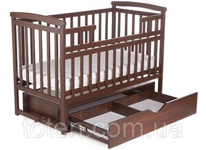 Мультифункціональне дитяче ліжечко: люлька, манеж, диван, колір горіх