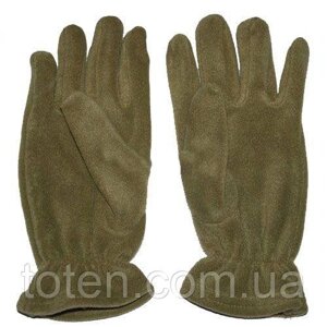 Теплі зимові флісові військові рукавички, рукавички для військових зсу зелені, армійські рукавички кольору хакі топ