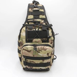 Тактична сумка-слінг плечова, однолямковий рюкзак, мультикам барсетка через нагрудний плече з кордури топ