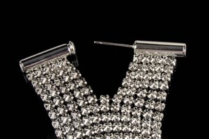 Довгі сережки вісюльки FASHION, жіночі сережки підвіски вечірні під срібло з медичної сталі топ