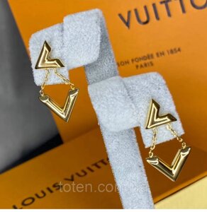 Сережки від луї подвійні V у золотому кольорі топ в Харківській області от компании Интернет - Магазин "Детки - Конфетки"