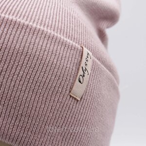 Стильна жіноча / чоловіча демісезонна шапка Odissey Челентано з відворотом молодіжна, колір Перловий (сіро-рожева)