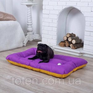 Лежанка для собаки Стайл фіолетовий з жовтим, 60 х 45 см