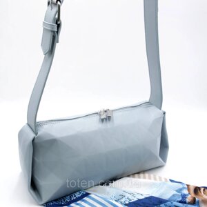 Стильна сумка блакитна через плече, невелика нестардатна сумка з екошкіри, Красива сумка маленька топ
